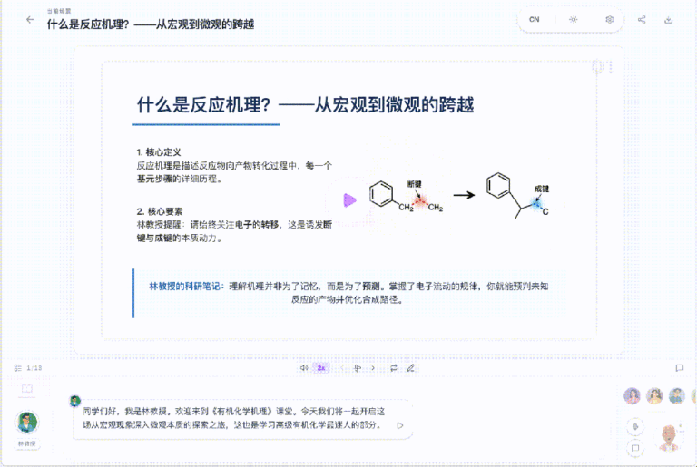 清华团队开源!1 键生成多 Agent 智能体 AI 课堂。