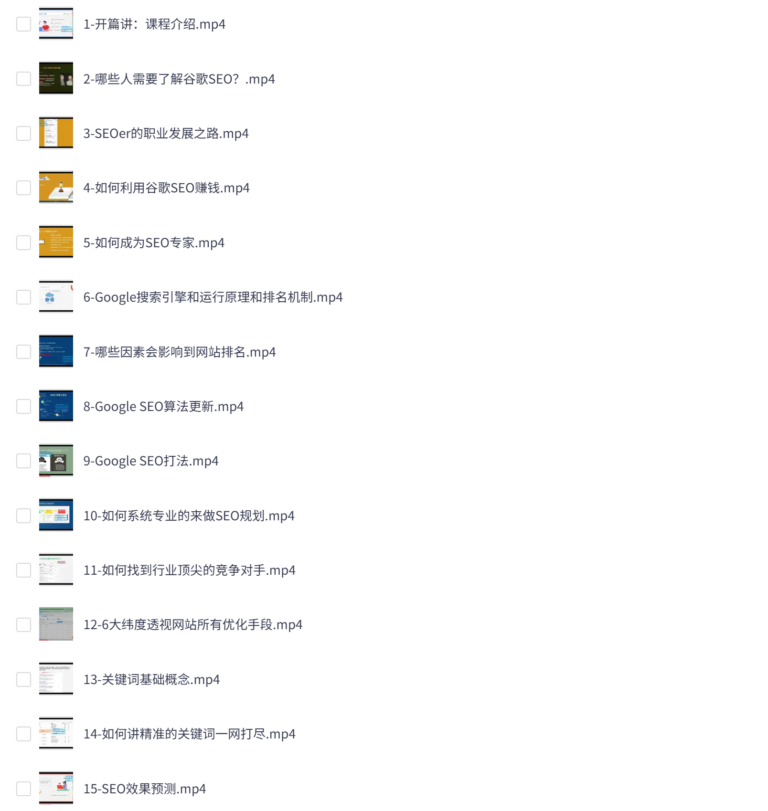 谷歌SEO实战教程 :谷歌排名第一从入门到高阶