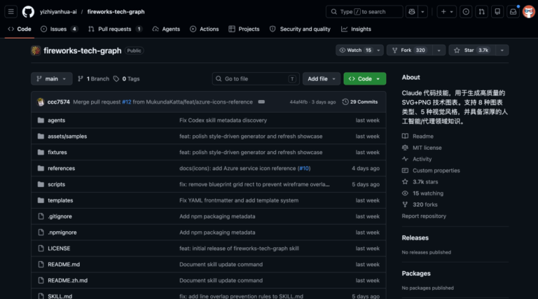 推荐 3 个 GitHub 画图 Skill,一句话生成流程图、架构图。