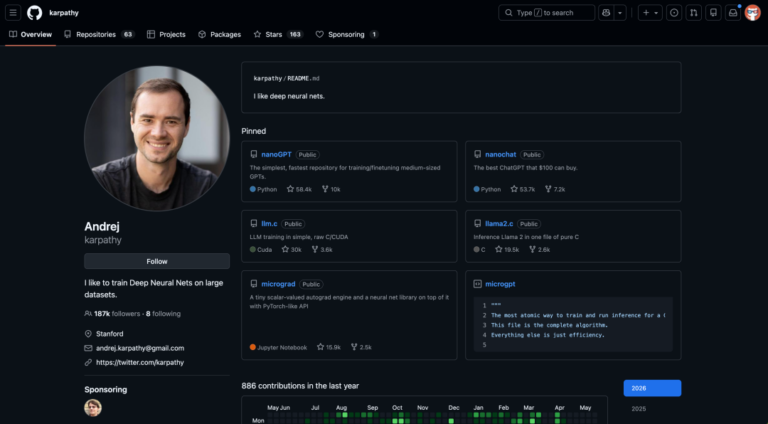 Karpathy 加入 Anthropic 了，盘点他开源的 5 个硬核 GitHub 项目。