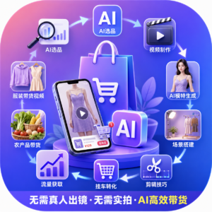 AI带货实操零基础课，服装+农产品两大热门赛道拆解
