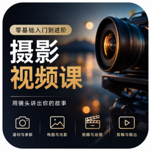 视频拍摄零基础全流程课,从设备选择到后期制作