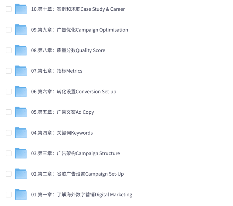 橄榄绿出海·谷歌广告投放课(高级课)