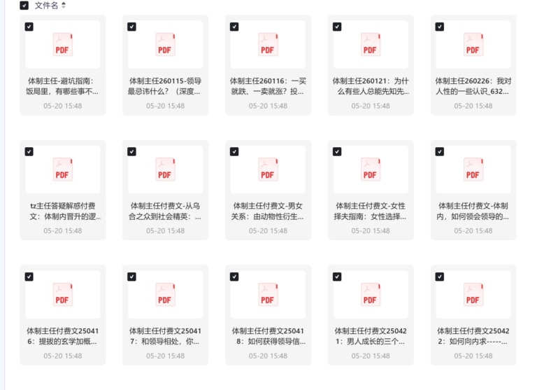体制主任付费文合集