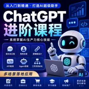 ChatGPT进阶课程，系统掌握AI生产力核心技能 配图