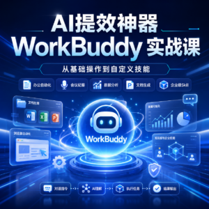 AI提效神器WorkBuddy实战课,从基础操作到自定义技能 配图