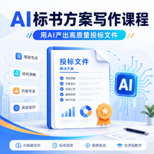 AI标书方案写作课程,用AI产出高质量投标文件 配图