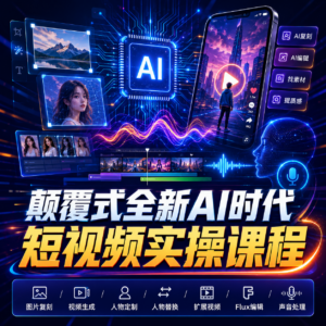 颠覆式全新AI时代短视频实操课程 配图