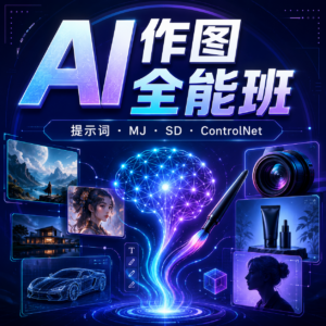 AI作图全能班,零基础开始,ai创意、ai摄影、ai置景、ai后期 配图