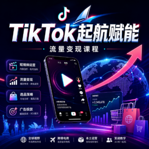 TikTok起航赋能系列视频课程,TikTok流量变现,付费流量+免费流量+行业认知+TK选品 配图