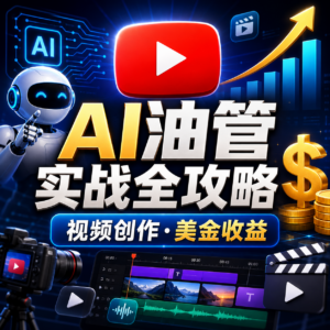 AI油管实战全攻略,快速掌握视频创作与美金收益 配图