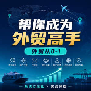 帮你成为外贸高手，外贸从0-1的系统方法论，掌握外贸的核心技能 配图