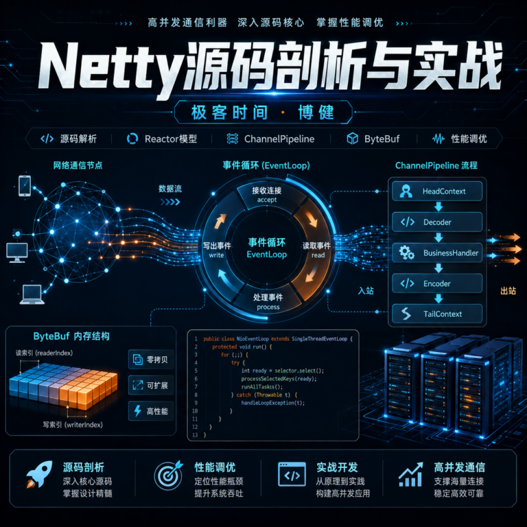 极客时间 博健 – Netty源码剖析与实战