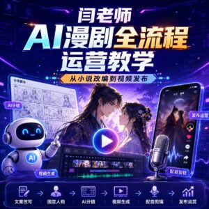 闫老师AI漫剧全流程运营教学 配图