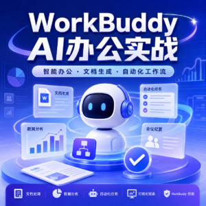 腾讯WorkBuddy AI办公实战课:文档·会议·流程多场景智能化,从重复操作到自动协作 配图