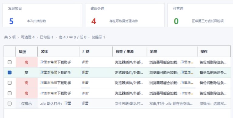 流氓软件克星:右键菜单、自启动、计划任务、服务、浏览器插件、文件关联残留