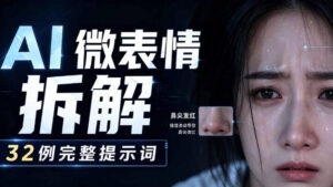 AI微表情拆解提示词合集,精准调控AI角色表情 配图