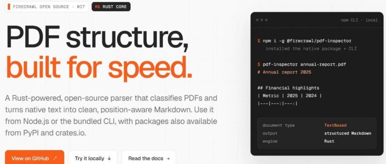 11K Star！这个 Rust 库让 PDF 提取快了 36 倍，省一半 OCR 成本