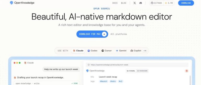 3.9K Star！Inkeep 把 AI 原生 Markdown 编辑器做成了开源项目！