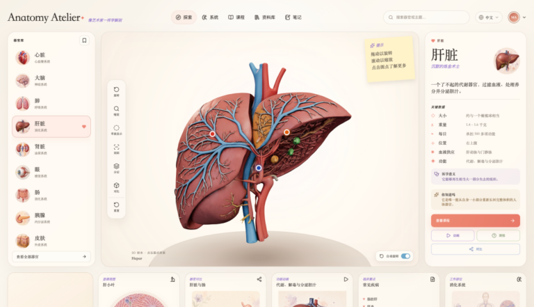 GitHub 有一个 3D 人体器官网站火了，看看怎么用 AI 做出来的。