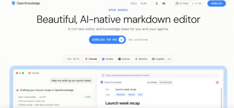 3.9K Star!Inkeep 把 AI 原生 Markdown 编辑器做成了开源项目!