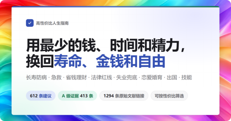 狠狠收藏这个 2 万 Star 的 GitHub 项目,堪称高性价比人生指南。