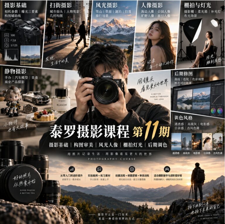 📷 【摄影】泰罗-摄影课程第11期【含素材+入门课】