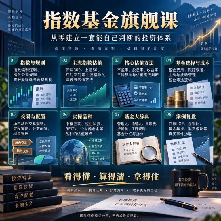 指数基金旗舰课·从零建立一套能自己判断的投资体系