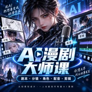AI漫剧大师课，全流程实操带你从零打通完整创作闭环 配图