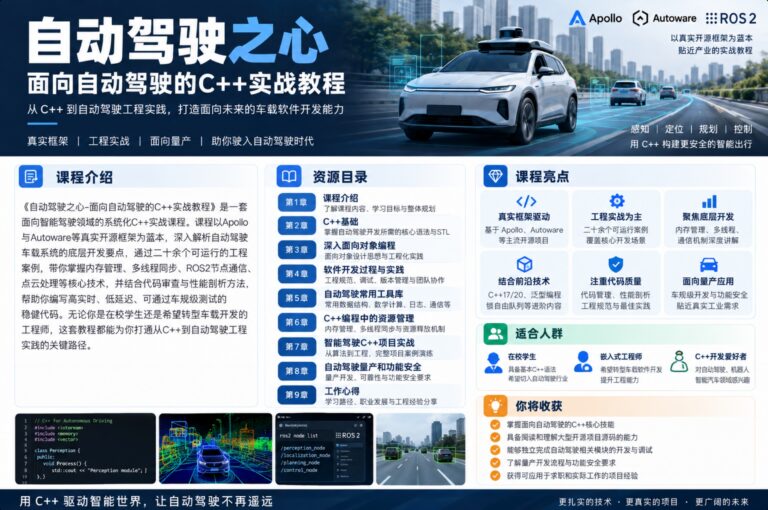 自动驾驶之心-面向自动驾驶的C++实战教程