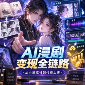 AI漫剧变现全链路，从小说取材到抖音付费上传 配图