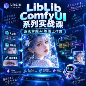 LibLib ComfyUI系列实战课,系统掌握AI绘画工作流 配图