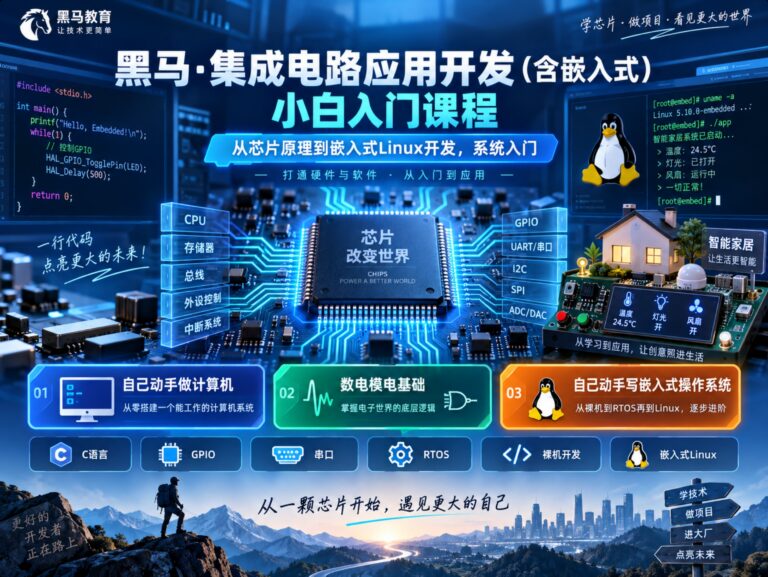 黑马程序员 -集成电路应用开发(含嵌入式) 小白入门课程