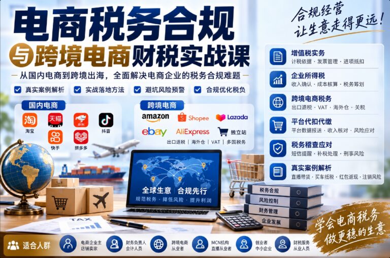 电商税务合规实务应对,国内+跨境全场景处理指南
