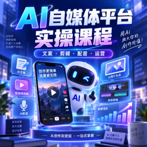 Ai自媒体平台实操课程 配图