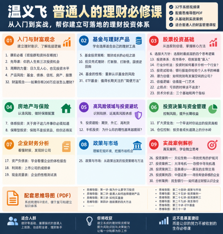温义飞 普通人的理财必修课