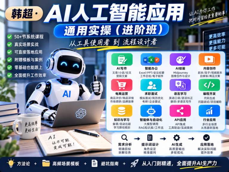 韩超· AI工人工智能应用通用实操(进阶班)
