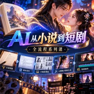 AI从小说到短剧全流程系列课 ,一个人就是一支影视团队 配图